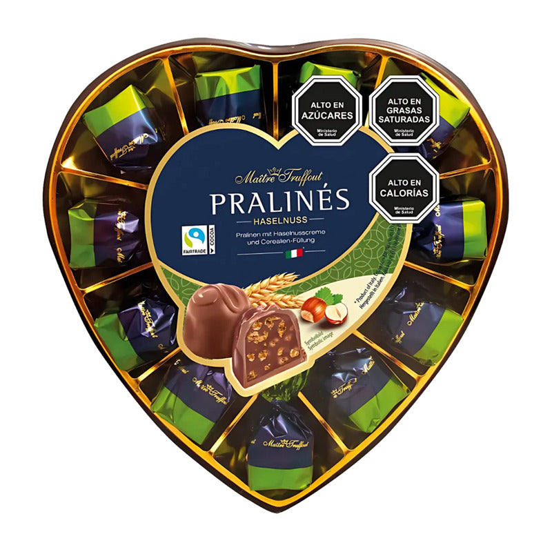 Bombones Pralines Haselnuss Para Regalo En Caja Corazon