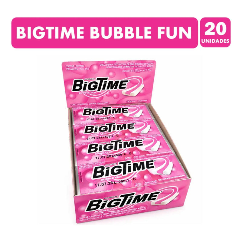 Bigtime Sabor Bubble Fun Sabor Tutti Frutti - S/a (20 Uni)