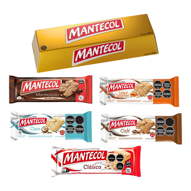 Mantecol Pack - Lingote Marmolado Coco Caramel Cafe Clásico