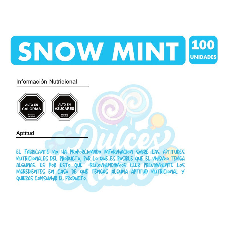 Snow Mint - Masticables De Menta (bolsa Con 100 Unidades)