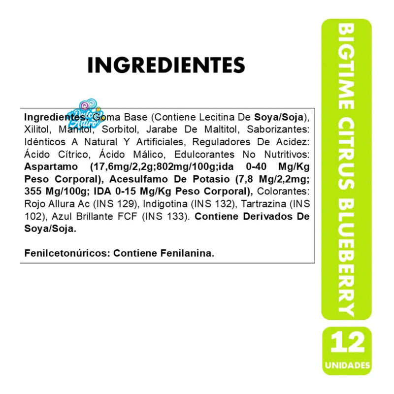 Bigtime Ultra Citrus Blueberry Sin Azúcar (caja 12 Unidades)
