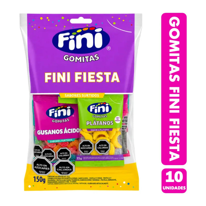 Gomitas Fini Fiesta Surtidas Para Cumpleaños (contiene 10un)
