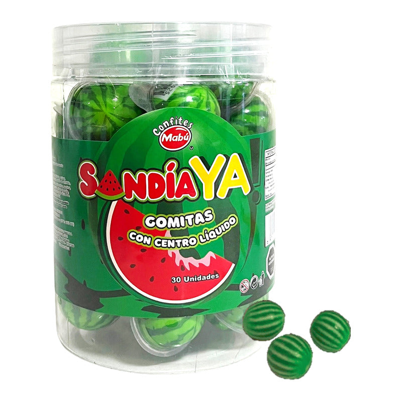 Gomitas Con Forma De Sandía - Sandía Ya (pote Con 30 Uni)
