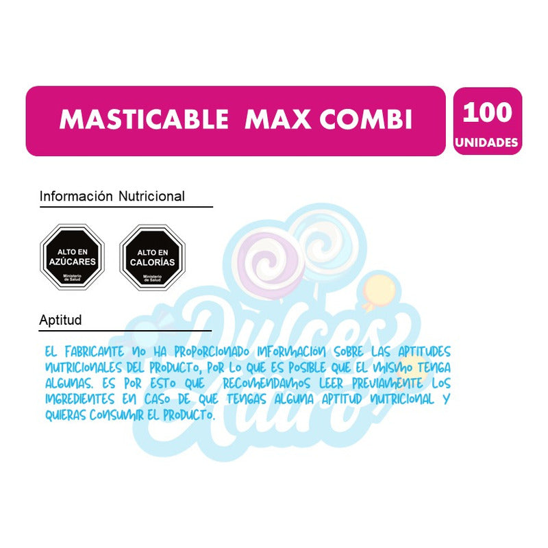 Max Combi - Masticables Colombina (bolsa Con 100 Unidades)