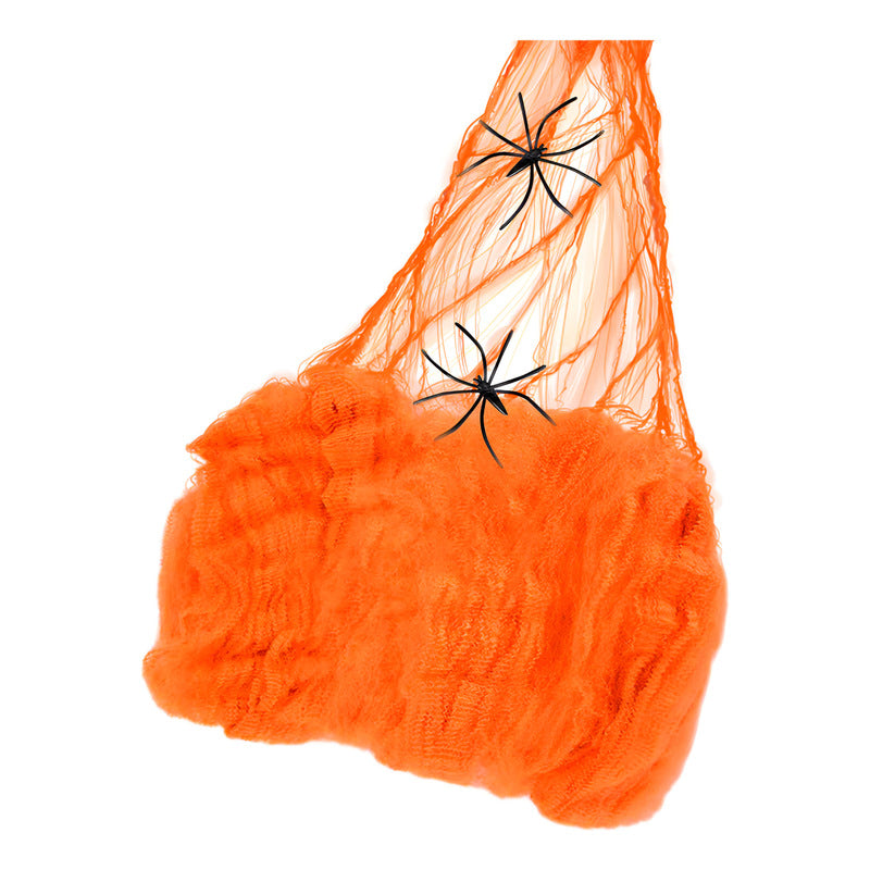Telaraña Decorativa Naranja Especial Halloween (20 Gramos)