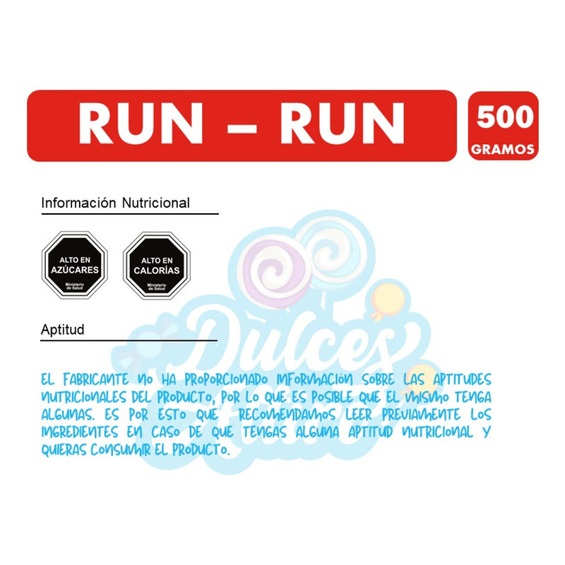 Run Run Marshmallows Sabor Vainilla-fruna (bolsa Con 500 Gr)