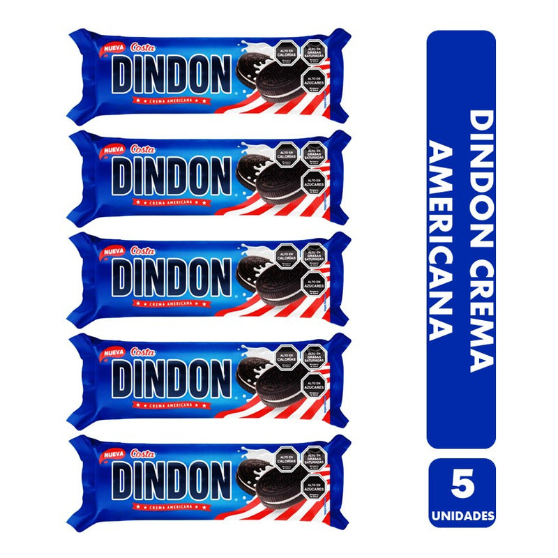 Galletas Din Don Crema Americana De Costa 102 Gr (pack 5 Un)