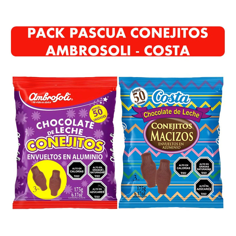 Pack Pascua -bolsa De Conejitos Ambrosoli + Conejitos Costa