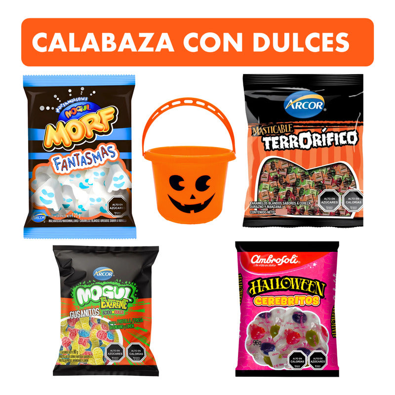 Pack Calabaza Mas Dulces Halloween Especial Para Regalo