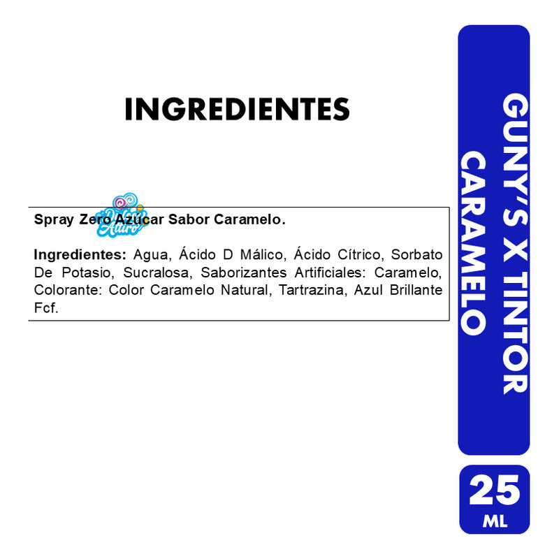 Dulces Ácidos Guny's X-tintor Sabor Caramelo (spray De 25ml)
