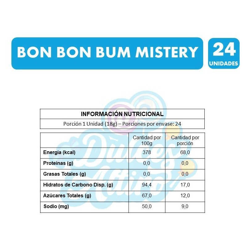 Bon Bon Bum Halloween - Mistery Arcoíris (bolsa Con 24u)