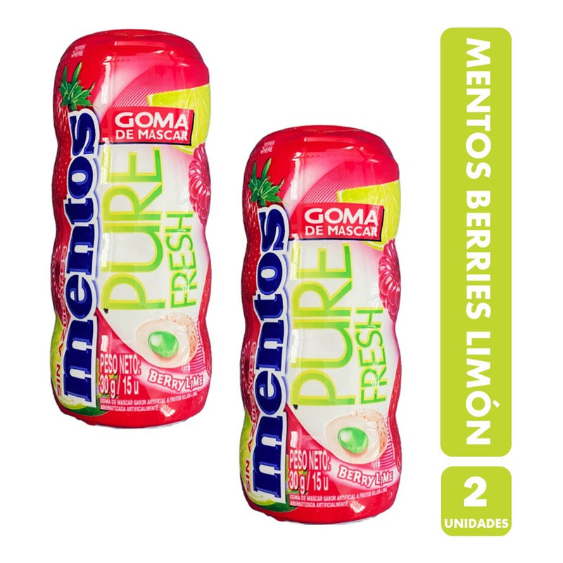 Mentos Pure Fresh Sabor Berries Limón (pack Con 2 Unidades)