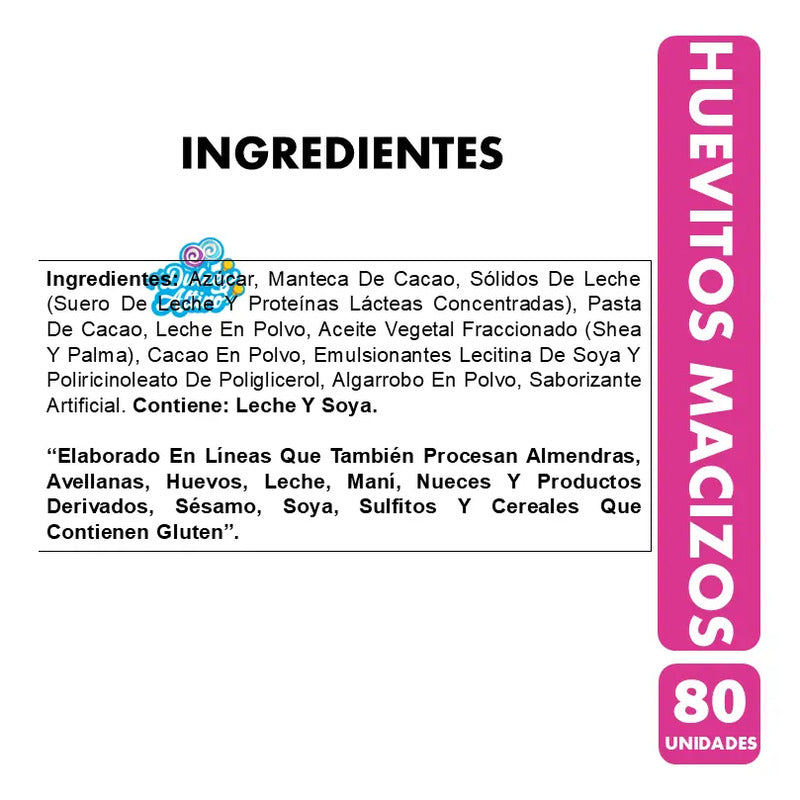 Huevos De Pascua Costa De Chocolate Macizo (bolsa De 80un)