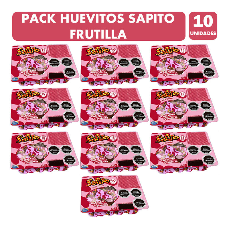 Huevitos De Pascua Por Mayor Sapito Frutilla (pack 10 Uni)