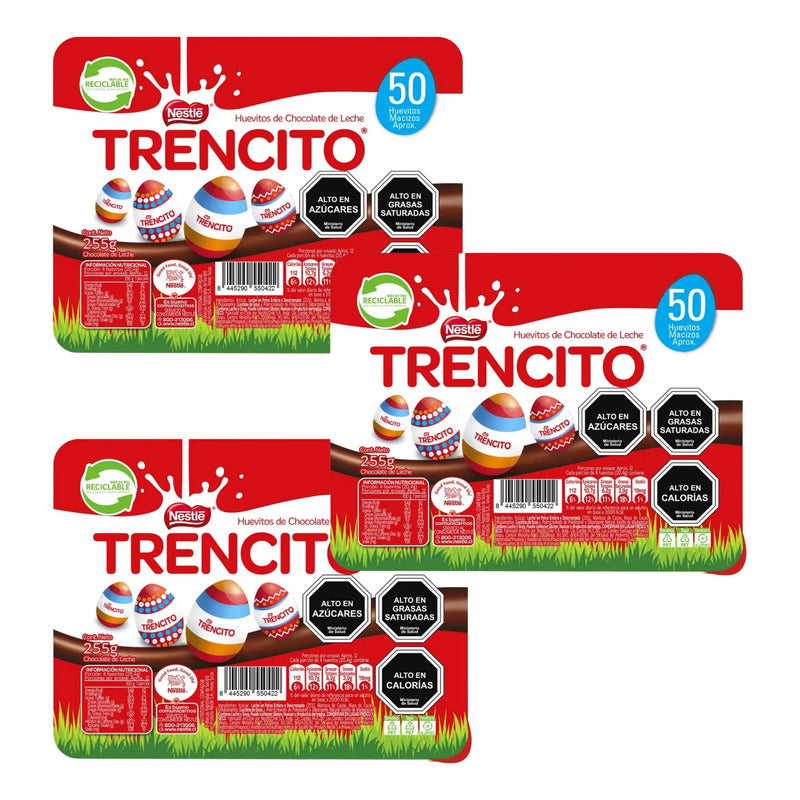 Pack 3 Bandejas Huevitos De Pascua Trencito (bandeja 50u)