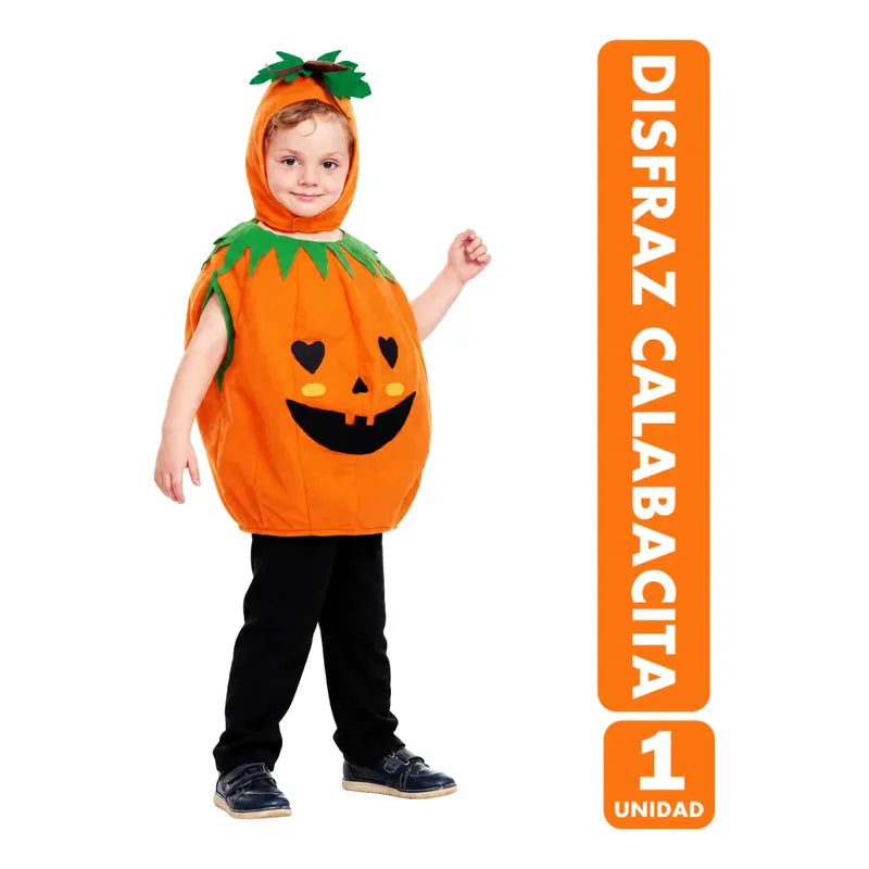 Disfraz Calabaza Infantil Halloween Talla 6-12 Meses Naranja 6-12
