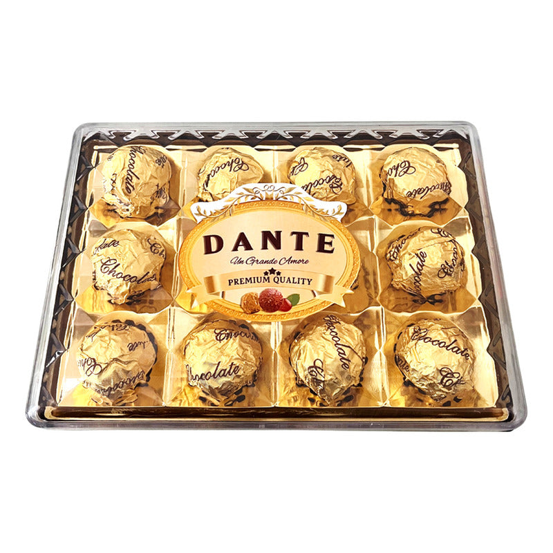 Bombones De Chocolate Y Mani - Dante (caja Acrilica Con 12u)