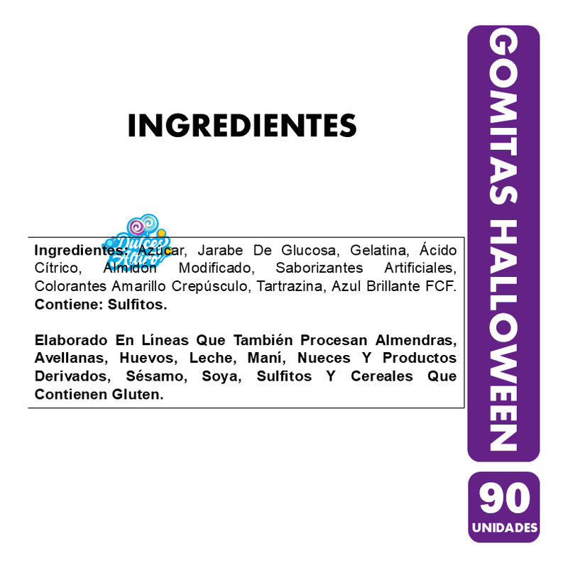 Dulces Halloween - Gomitas Frugelé Sabor Frutas (bolsa 90un)
