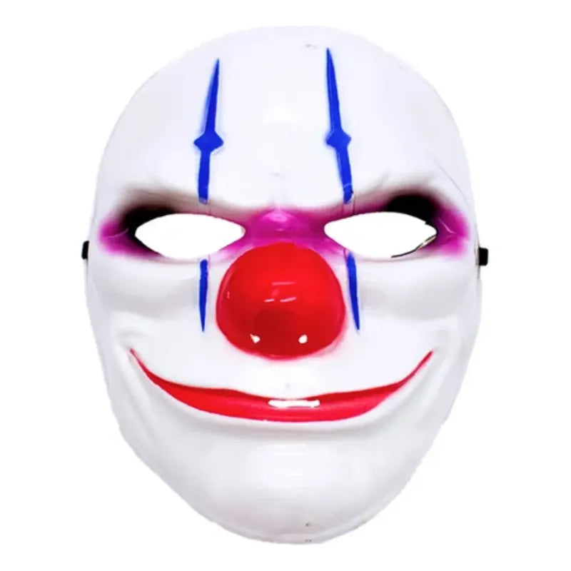 Máscara Plástica Payaso Asesino Especial Noche Halloween Blanco Payaso Asesino