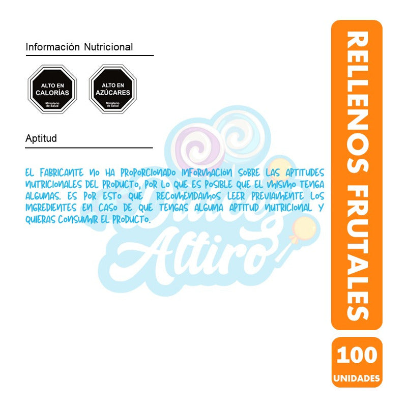 Caramelos Rellenos Frutales De Arcor - Bolsa De 100 Unidades