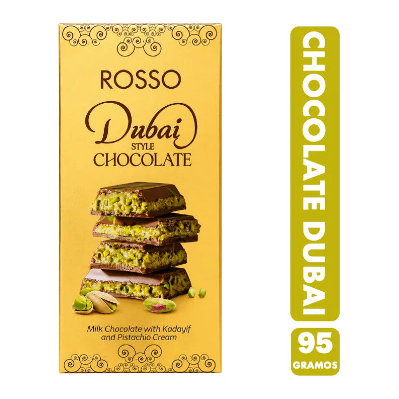 Chocolate Dubai Viral Con Kadayif Y Pistacho Rosso (95 Gr)