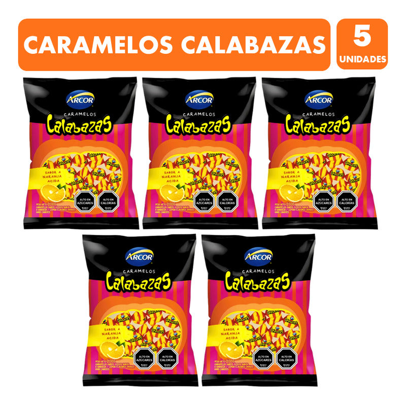 Dulces Para Halloween - Caramelos Calabaza (pack 5 Uni)
