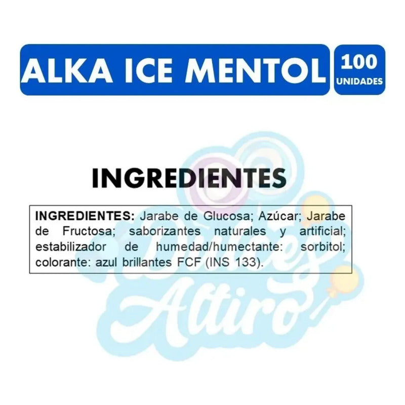 Alka Ice Caramelo Sabor Mentol (bolsa Con 100 Unidades)