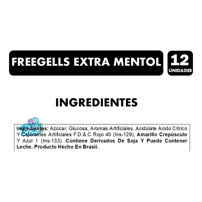 Freegells Caramelos Extra Strog (display 12 Unidades)
