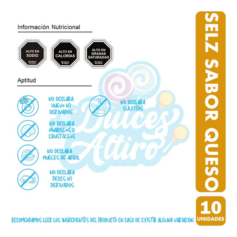 Pack De Galleta Selz Sabor Queso (pack De 10 Unidades)