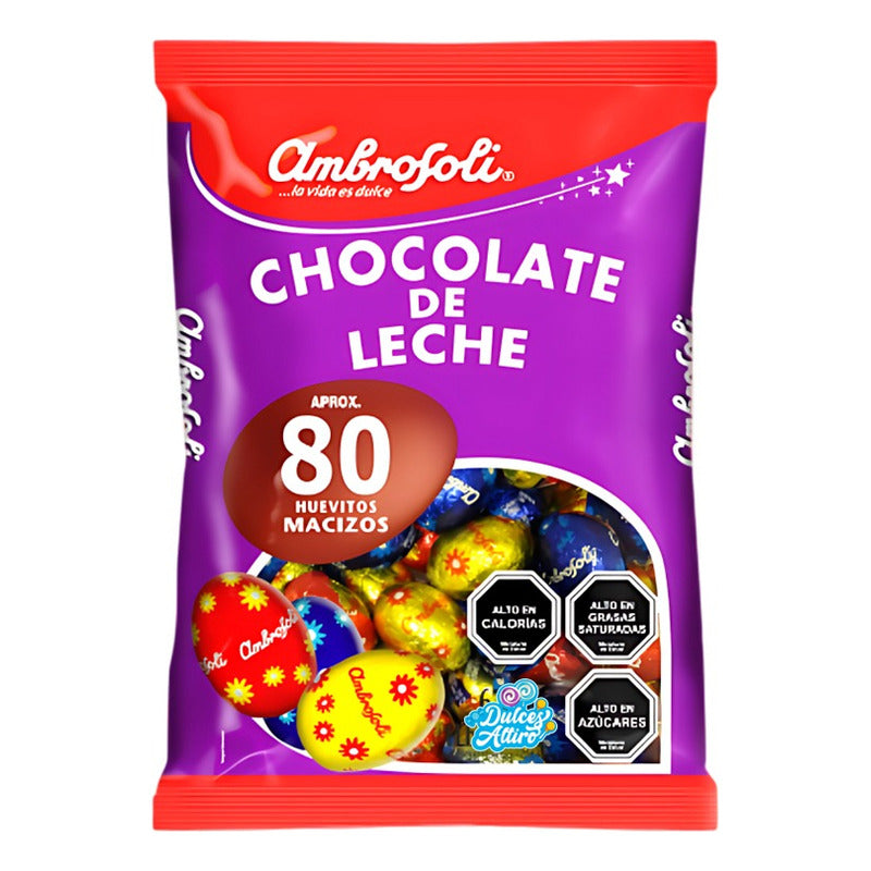 Huevitos De Pascua Ambrosoli Macizos Grandes (bolsa De 80u)