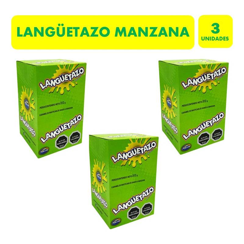 Masticable Languetazo Con Sabor A Manzana-arcor(pack Con 3u)