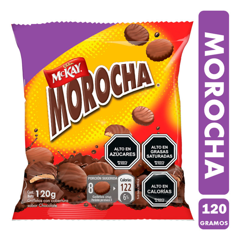Morocha - Galletas Con Cobertura De Chocolate Mckay 120g