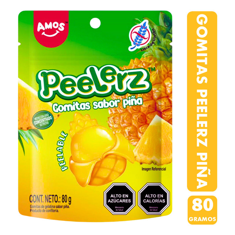 Gomitas Virales Peelerz Sabor Piña Pelables Sin Gluten