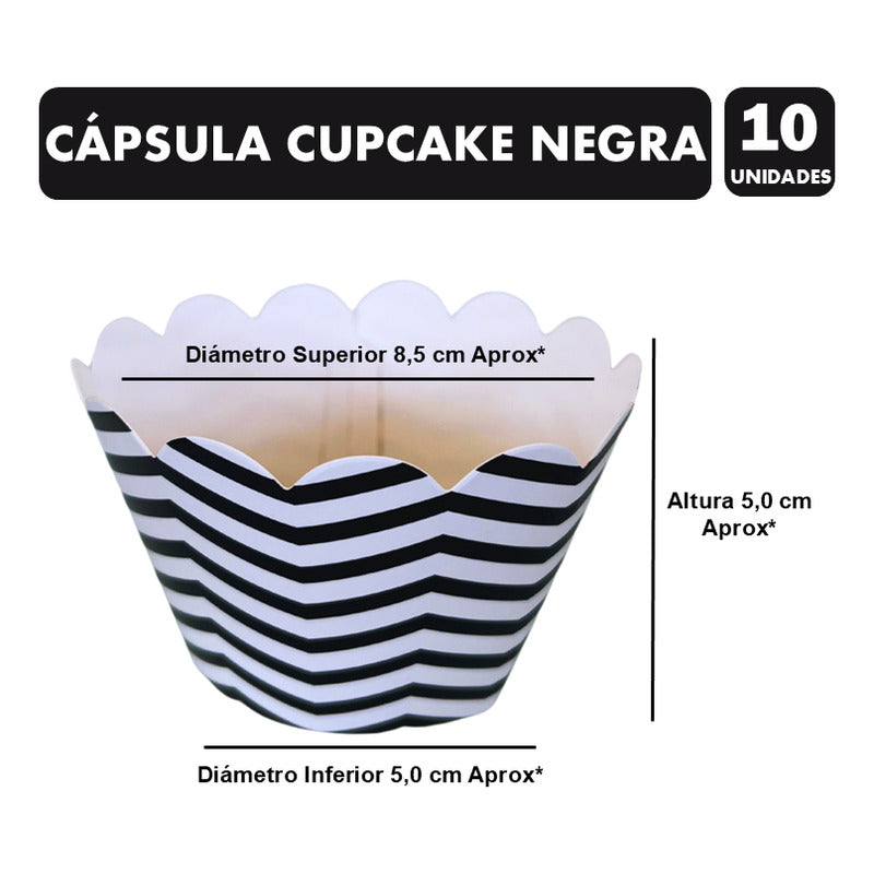 Pack Cumpleaños Negro-blanco -adornos Accesorios Decoración