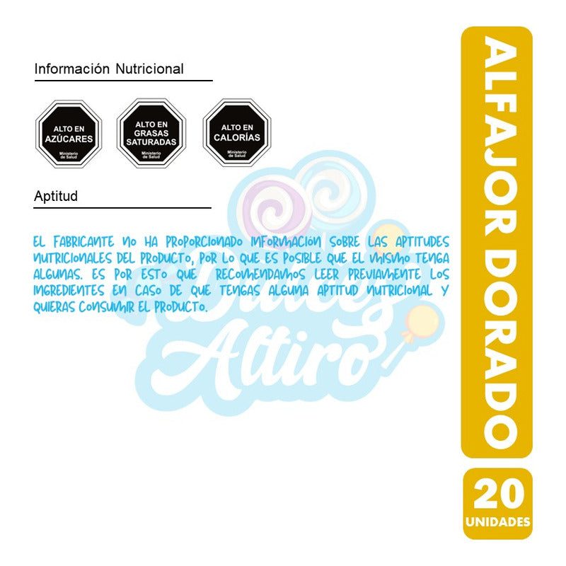 Alfajor Dorado (bolsa Con 20 Unidades)