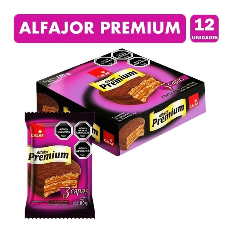 Alfajor Premium Calaf, Alfajor Doble (caja Con 12 Unidades).