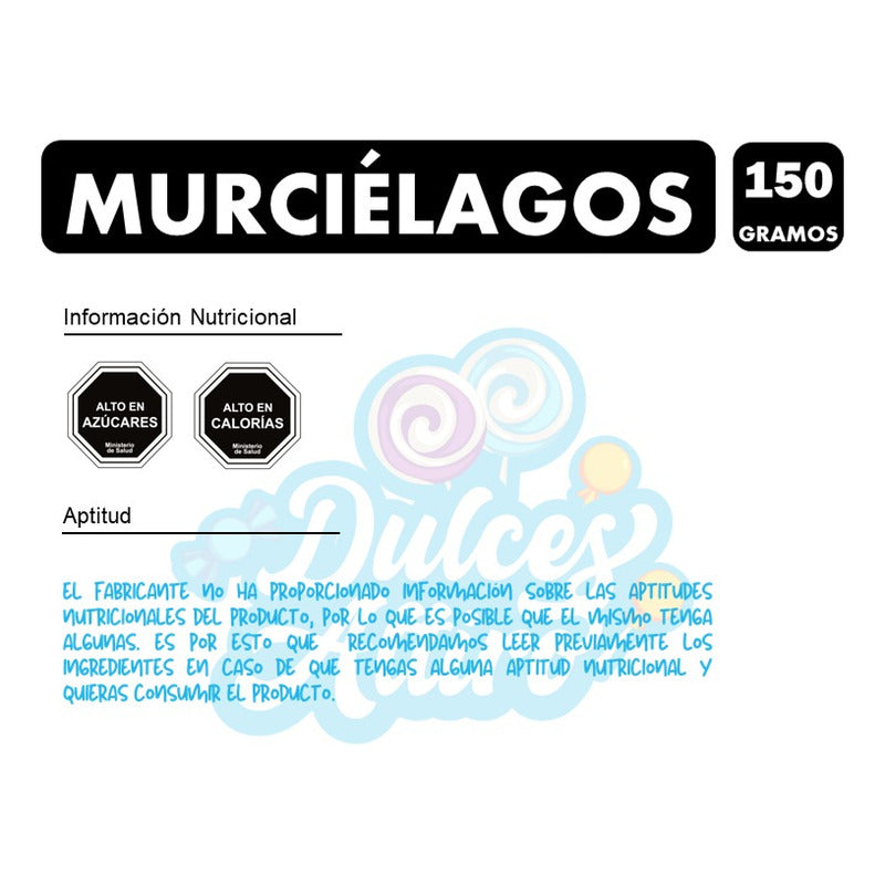 Gomitas Con Formas De Murciélagos Arcor - (bolsa Con 150gr)