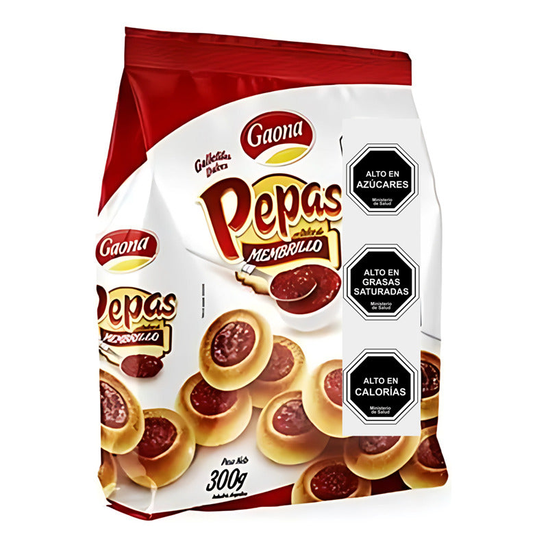 Galletas Dulces Pepas Con Dulce De Membrillo (contiene 300g)