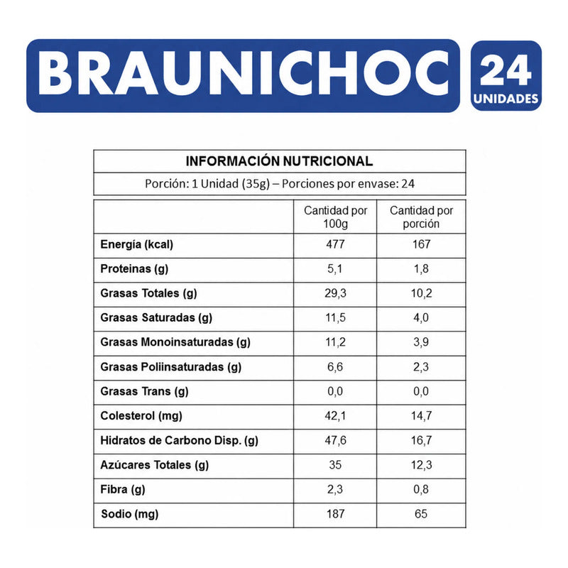 Braunichoc Biscocho Nutra Bien - Caja Con 24 Unidades