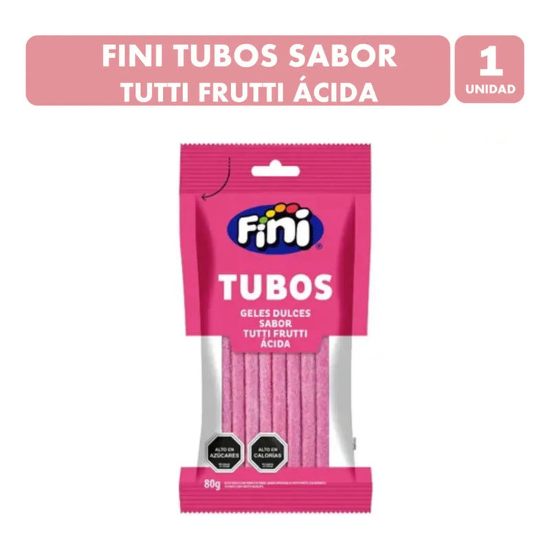 Gomitas Fini Tubos - Tutti Frutti Ácida (contiene 80g)