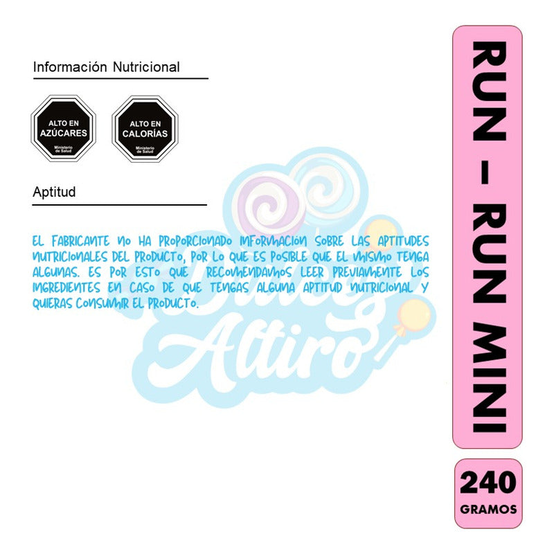 Run Run Mini- Malvaviscos De Fruna (bolsa Con 240 Gramos)