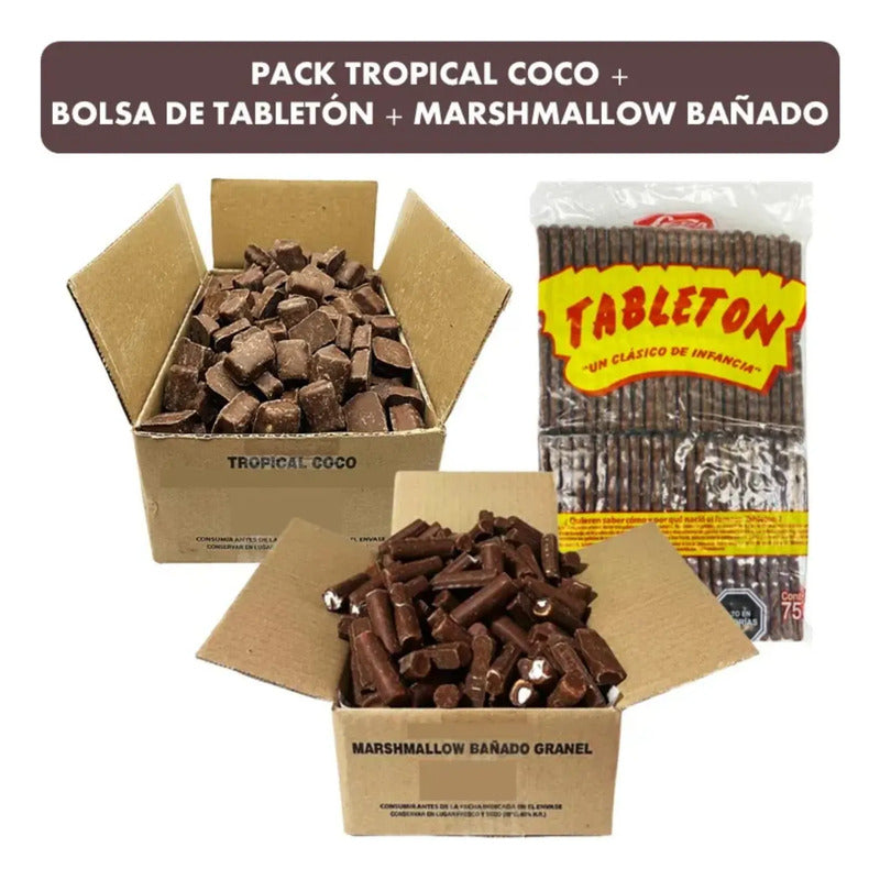 Tropical Coco Arcor + Marshmallow Arcor + Tabletón Bolsa