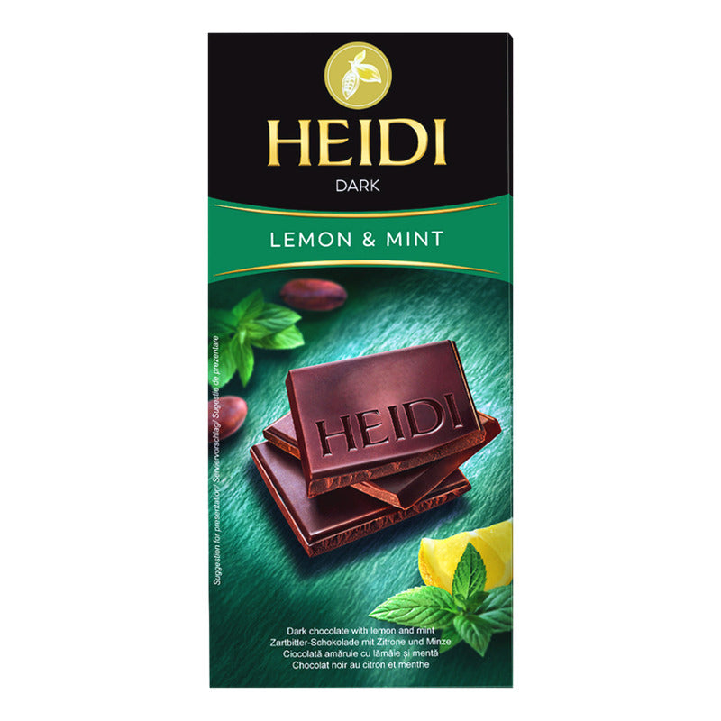 Chocolate Heidi Dark Limón Y Menta - Vegano (barra De 80gr)