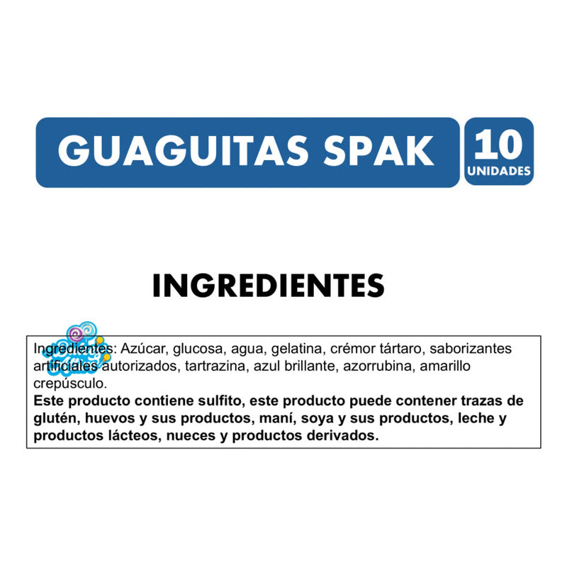 Guaguitas Malvavisco Spak Sabor Frutal (bolsa Con 10 Uni)