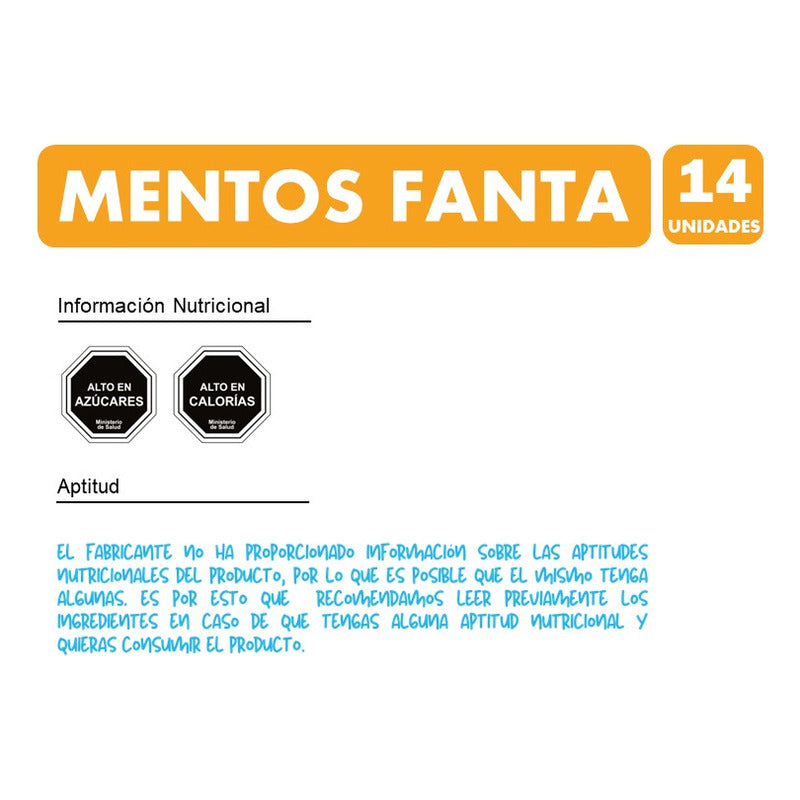 Caramelos Mentos Fanta - Sabor Naranja (caja Con 14unidades)