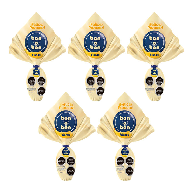 Huevitos De Pascua Por Mayor Bon O Bon Blanco (pack 5 Uni)