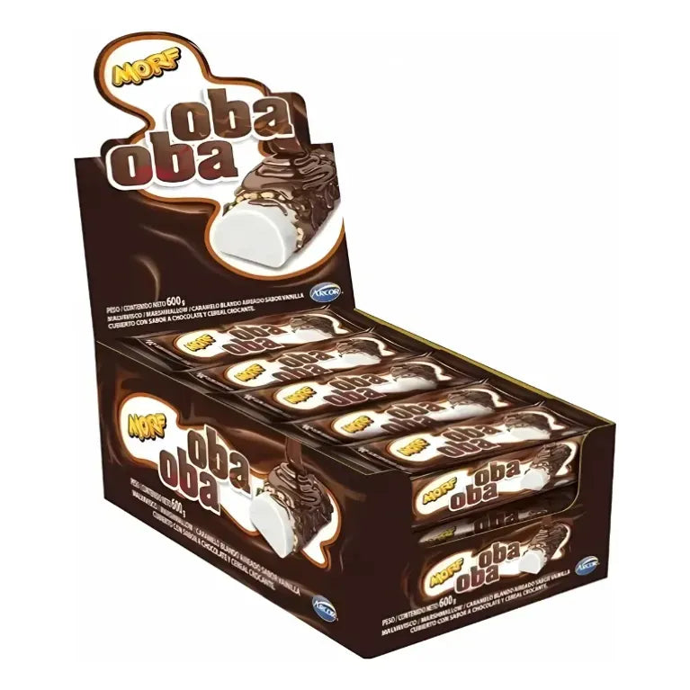 Marshmallows Oba Oba Vainilla Cubierto Con Chocolate (30 Un)