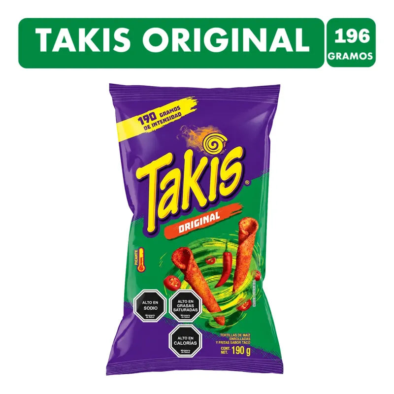 Takis Original Snack Picante Sabor Taco Formato De 190g