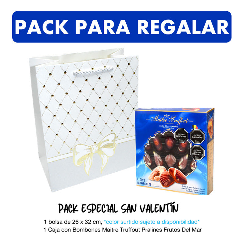 Bombones Maitre Truffout Pralines Formas Del Mar + Bolsa
