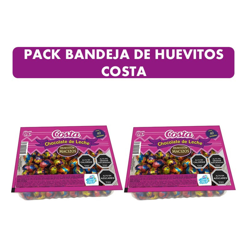 Huevitos De Chocolate Costa (pack 2 Bandejas De 40 Unidades)